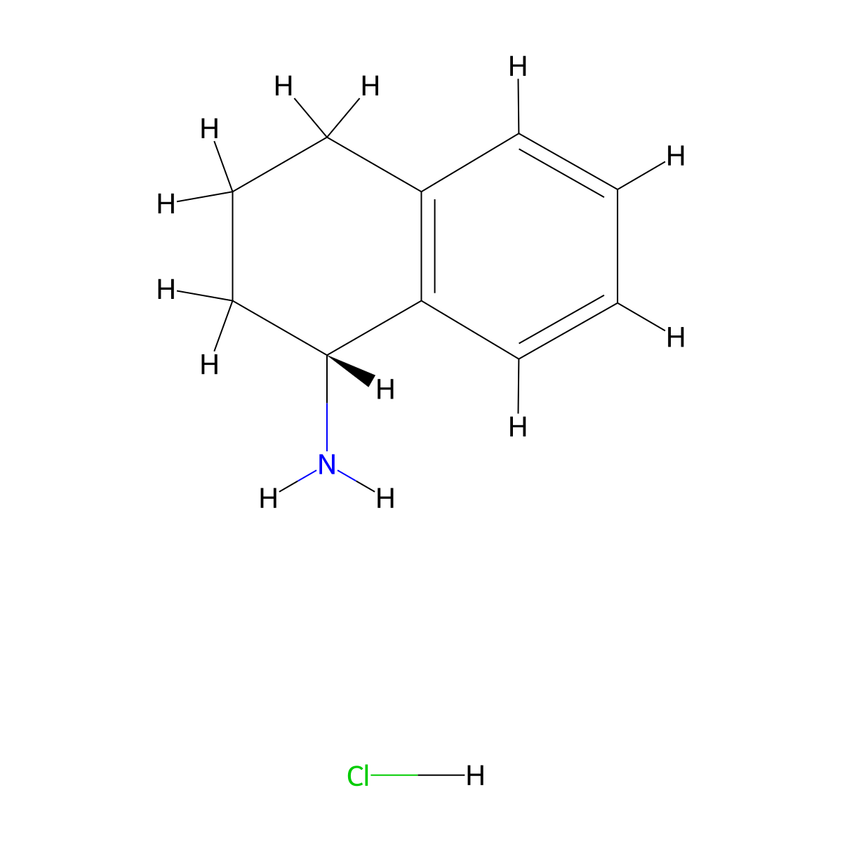 (R)-1,2,3,4-Tetrahydronaphthalen-1-amine hydrochloride molecular structure, CAS 32908-40-0
