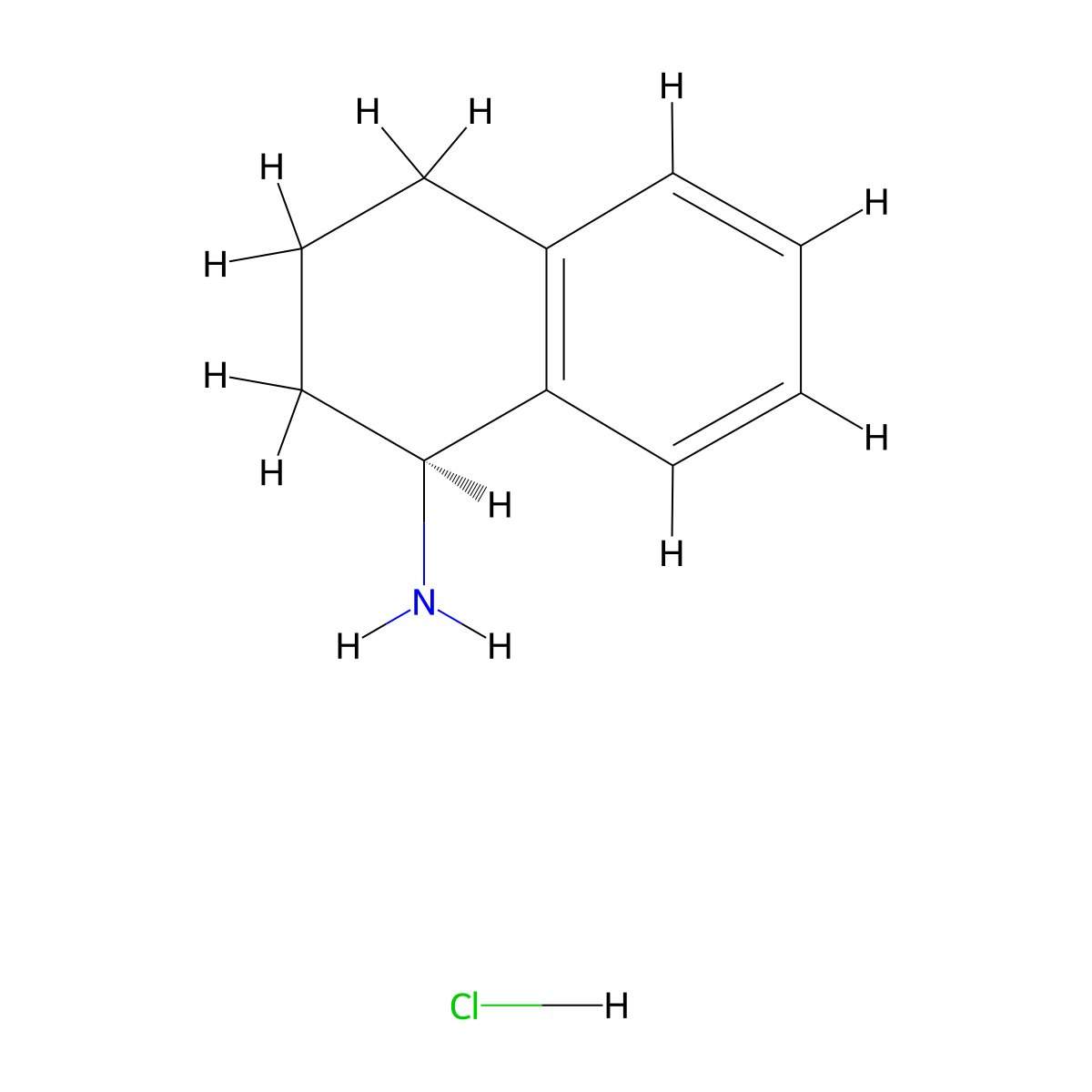 (S)-1,2,3,4-Tetrahydro-1-naphthylamine Hydrochloride molecular structure, CAS 32908-42-2