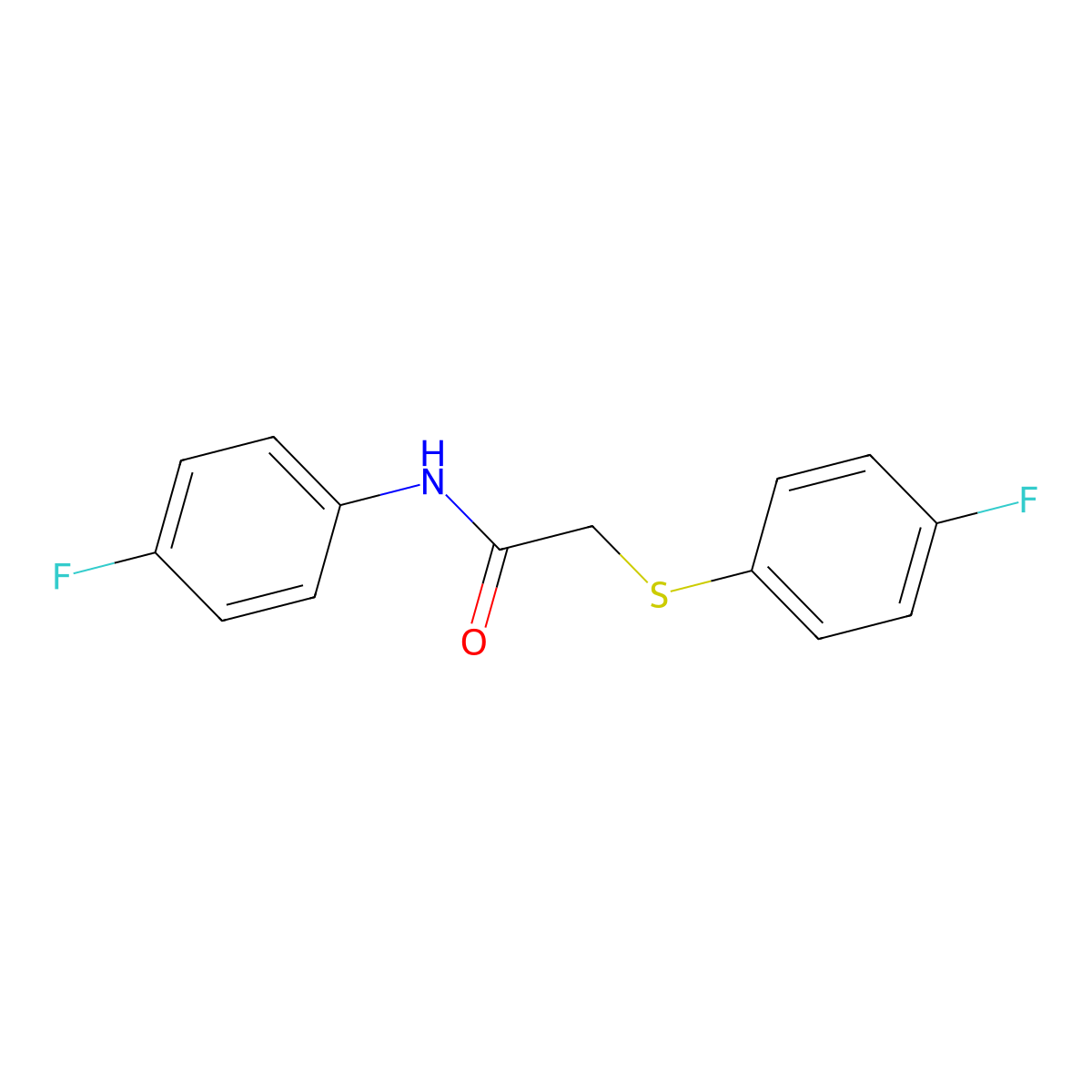 N-(4-fluorophenyl)-2-[(4-fluorophenyl)sulfanyl]acetamide molecular structure, CAS 329080-01-5
