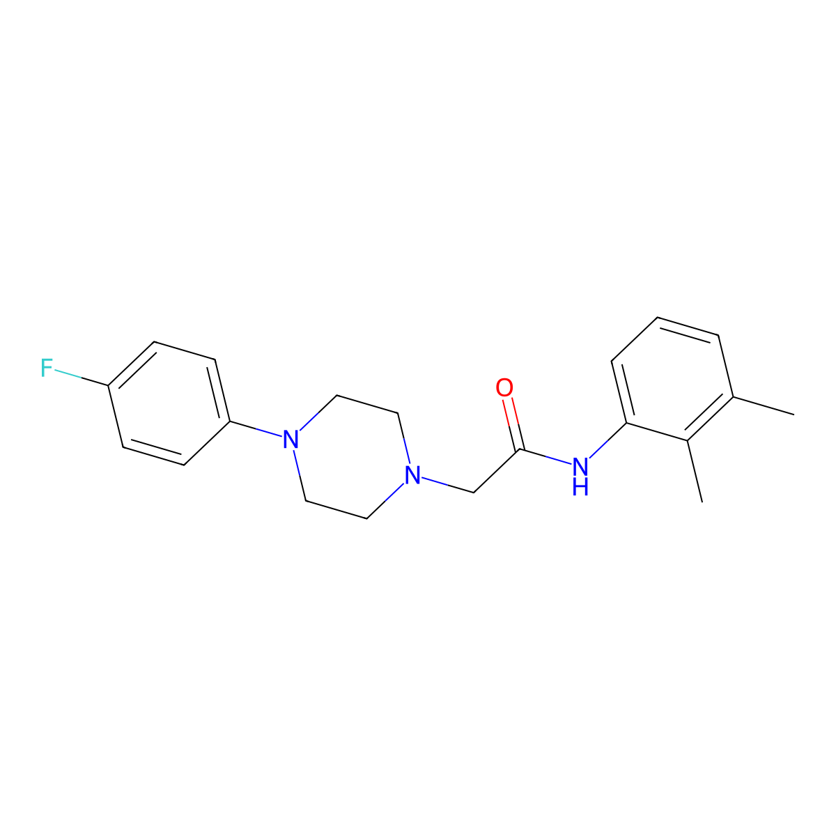 N-(2,3-dimethylphenyl)-2-[4-(4-fluorophenyl)piperazin-1-yl]acetamide molecular structure, CAS 329080-03-7