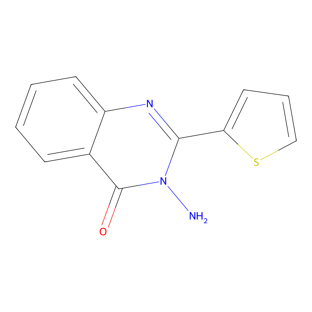 3-amino-2-(2-thienyl)-4(3H)-quinazolinone molecular structure, CAS 329080-15-1