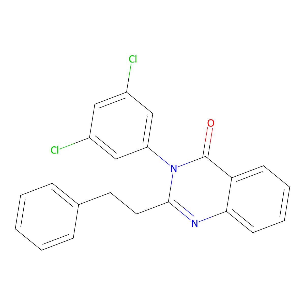 3-(3,5-Dichlorophenyl)-2-(2-phenylethyl)-3,4-dihydroquinazolin-4-one molecular structure, CAS 329080-17-3