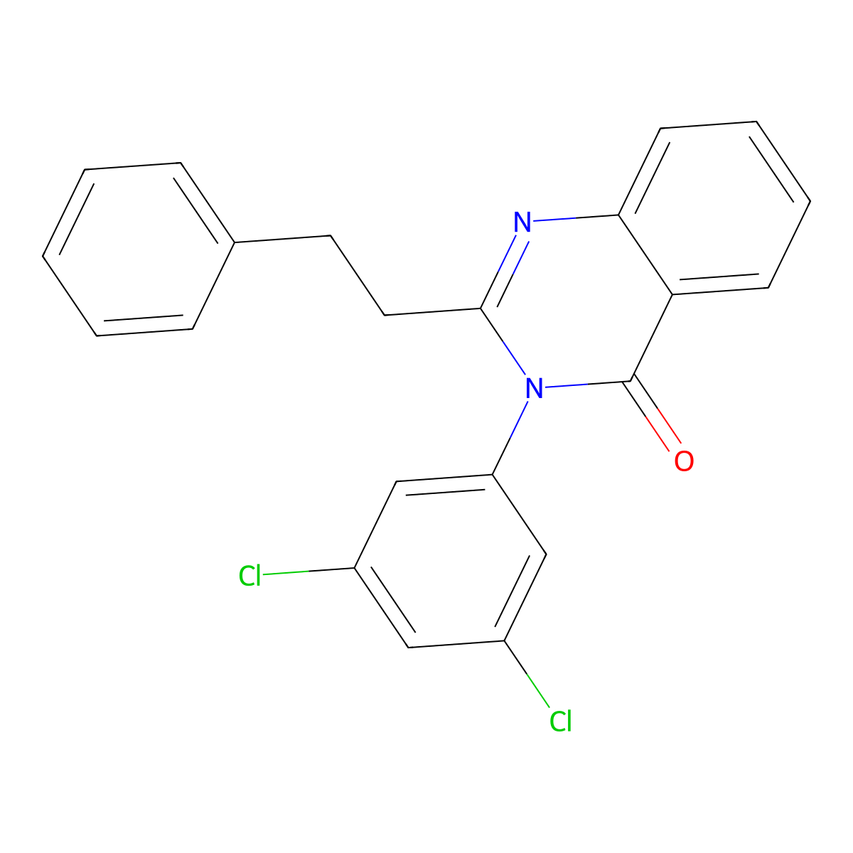 3-(3,5-Dichlorophenyl)-2-(2-phenylethyl)-3,4-dihydroquinazolin-4-one molecular structure, CAS 329080-17-3