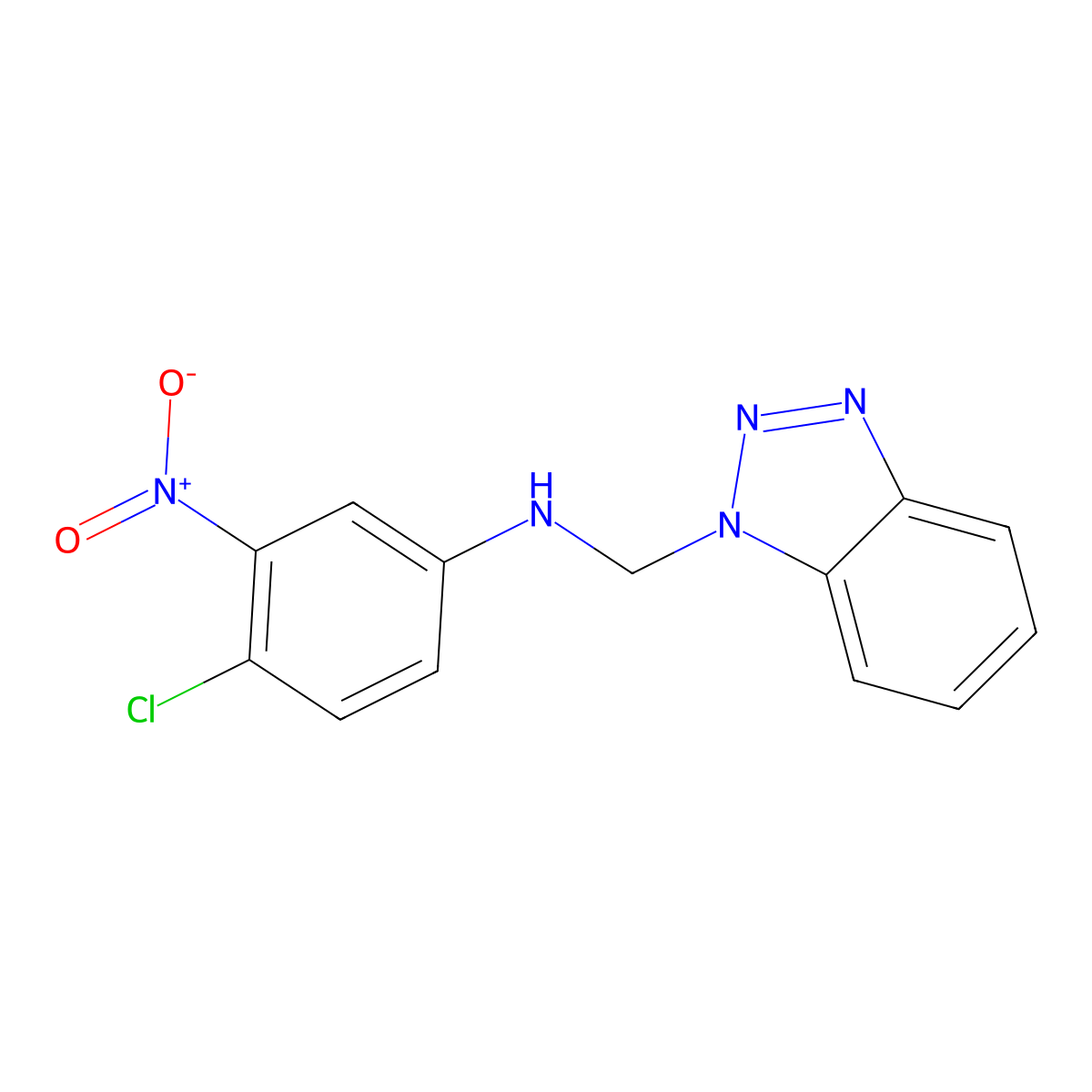 N-(1H-benzotriazol-1-ylmethyl)-4-chloro-3-nitroaniline molecular structure, CAS 329080-34-4
