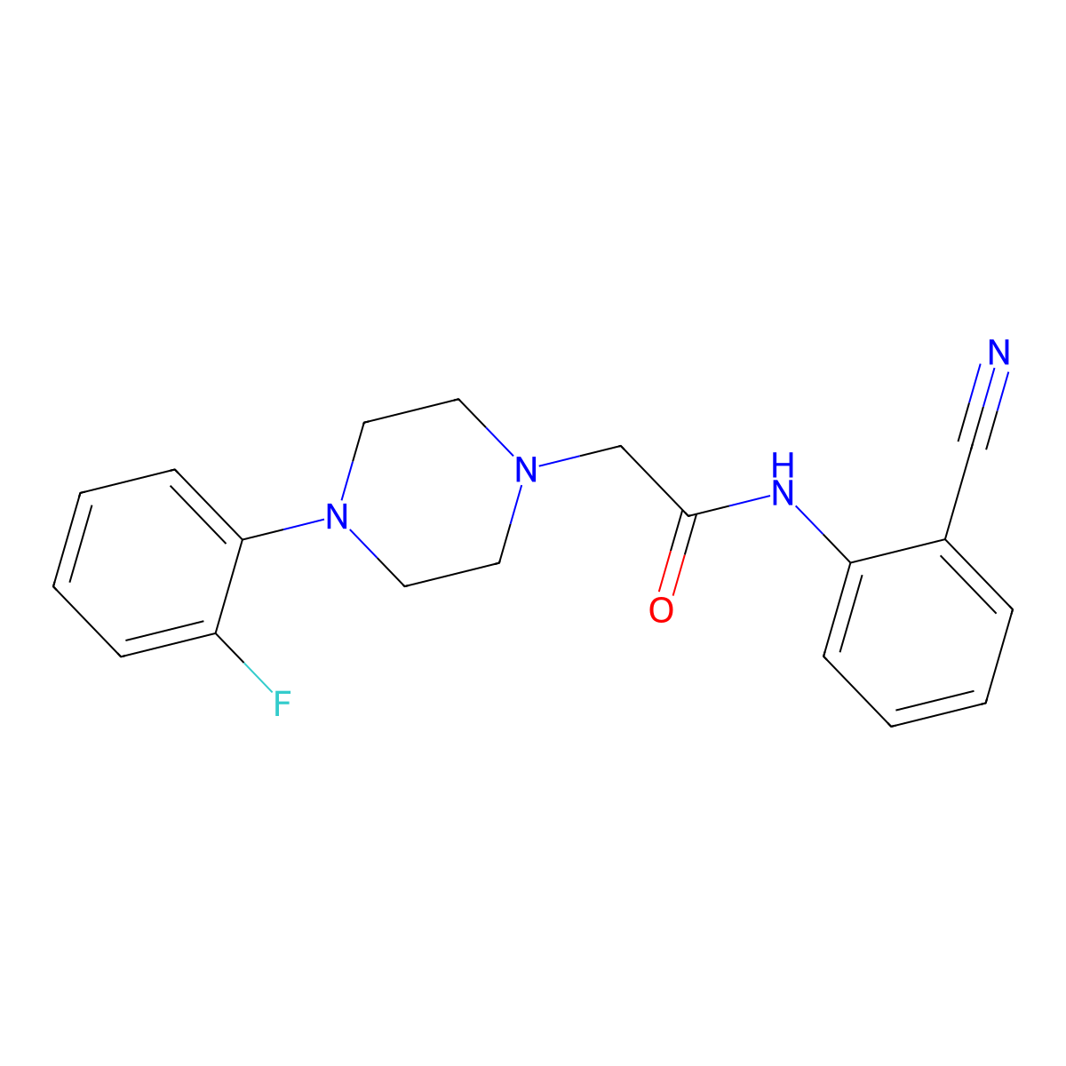 N-(2-cyanophenyl)-2-[4-(2-fluorophenyl)piperazin-1-yl]acetamide molecular structure, CAS 329080-42-4