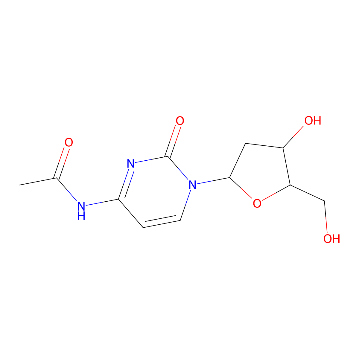 N4-Acetyl-2'-deoxycytidine molecular structure, CAS 32909-05-0