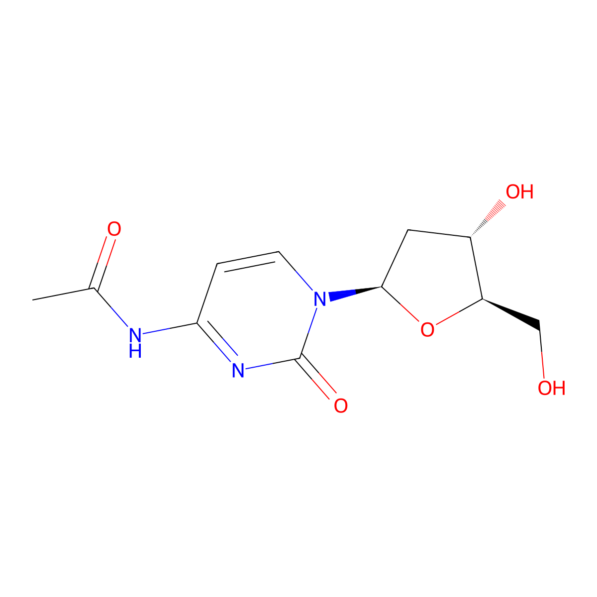 N4-Acetyl-2'-deoxycytidine molecular structure, CAS 32909-05-0
