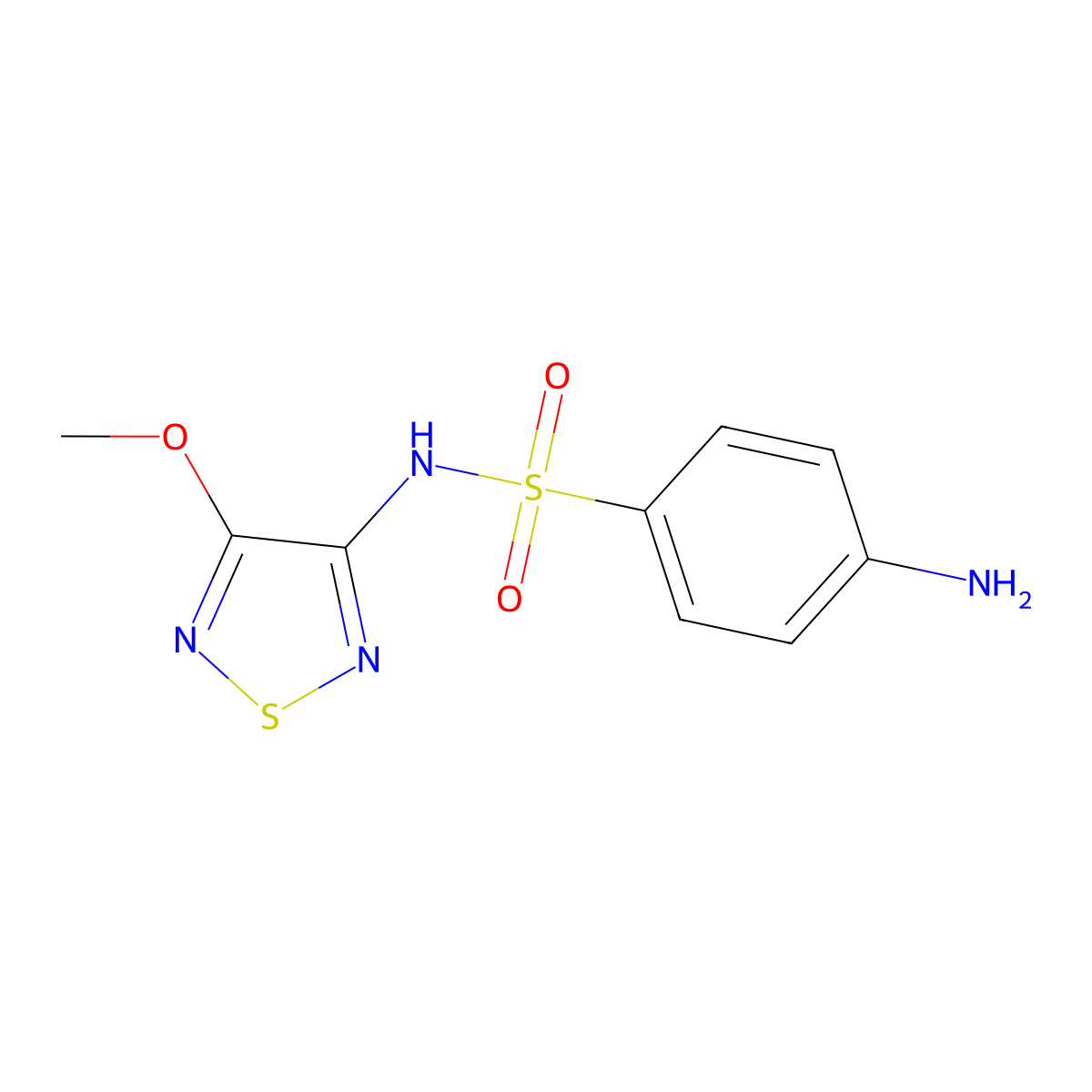 Sulfametrole molecular structure, CAS 32909-92-5