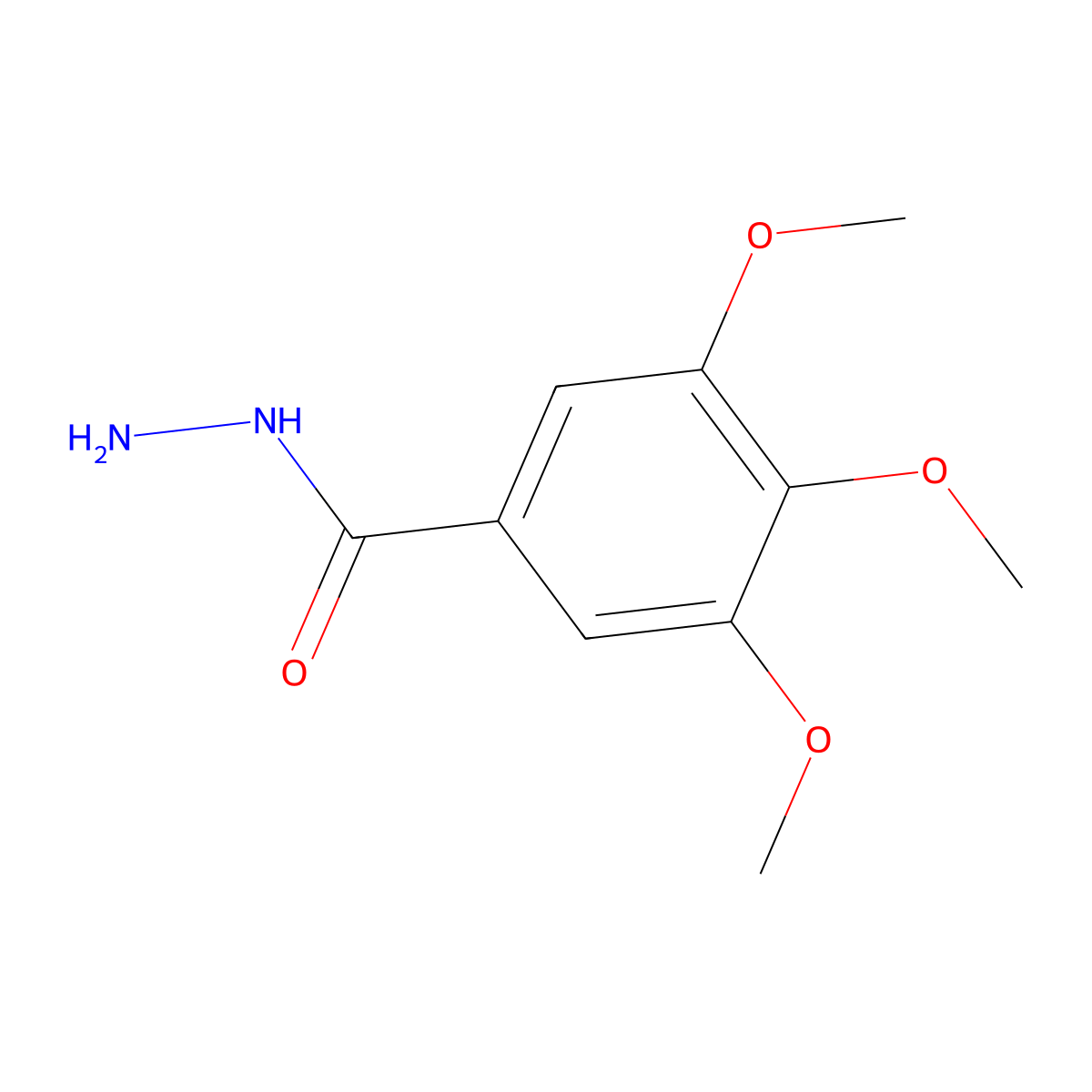3,4,5-Trimethoxybenzohydrazide molecular structure, CAS 3291-03-0