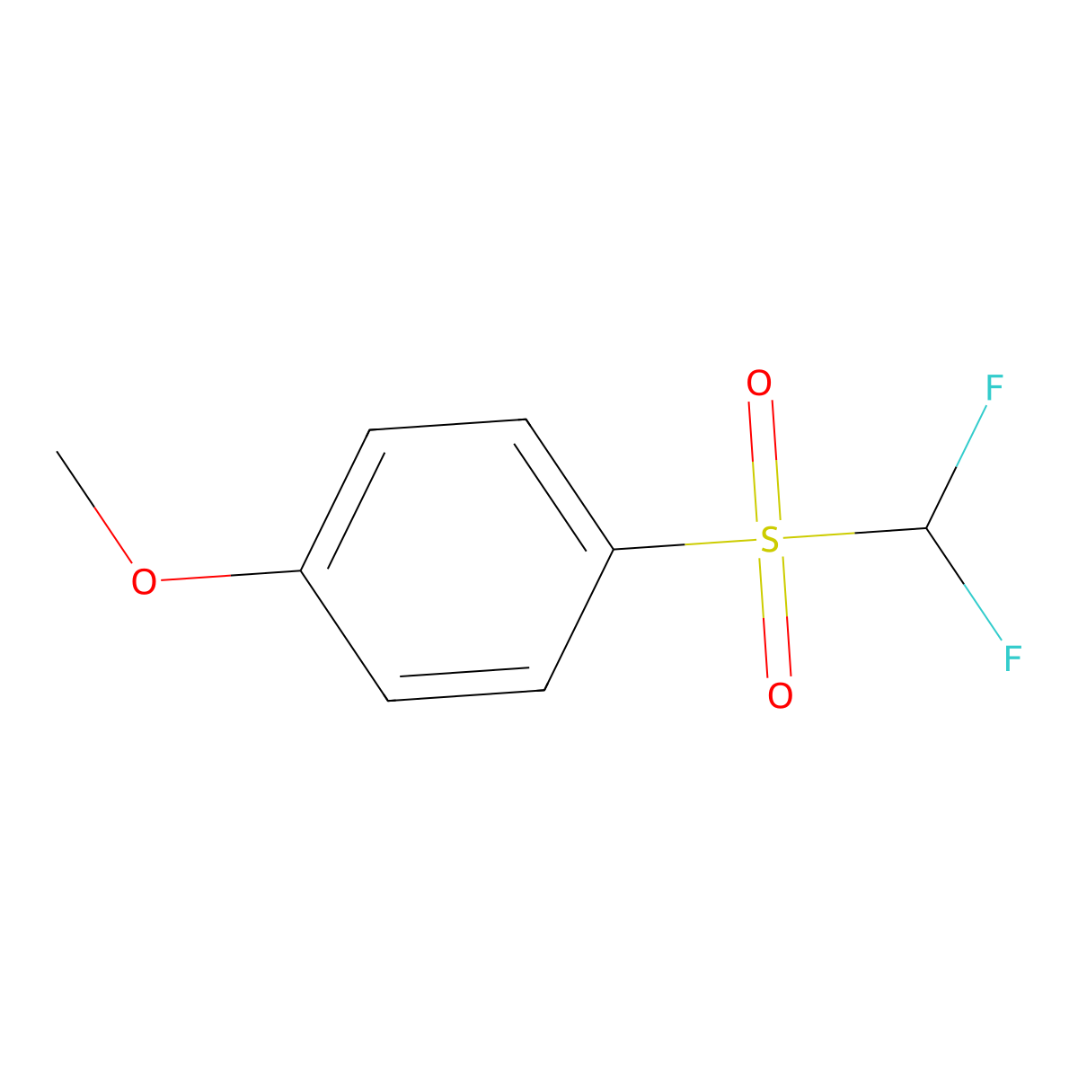 1-Difluoromethanesulfonyl-4-methoxybenzene molecular structure, CAS 32916-17-9