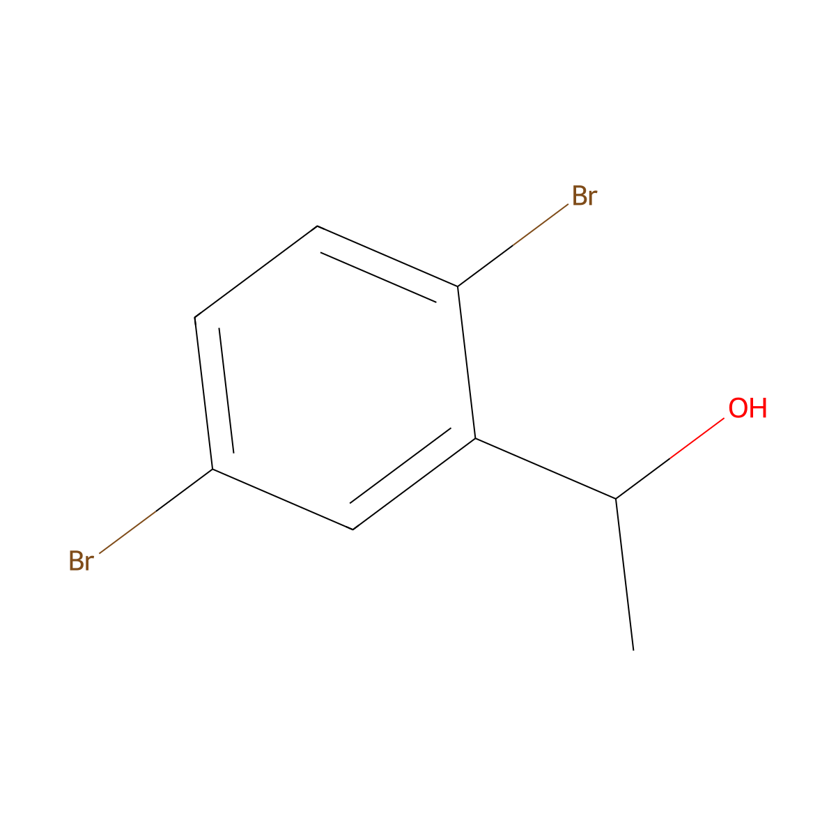 1-(2,5-Dibromophenyl)ethanol molecular structure, CAS 32917-51-4