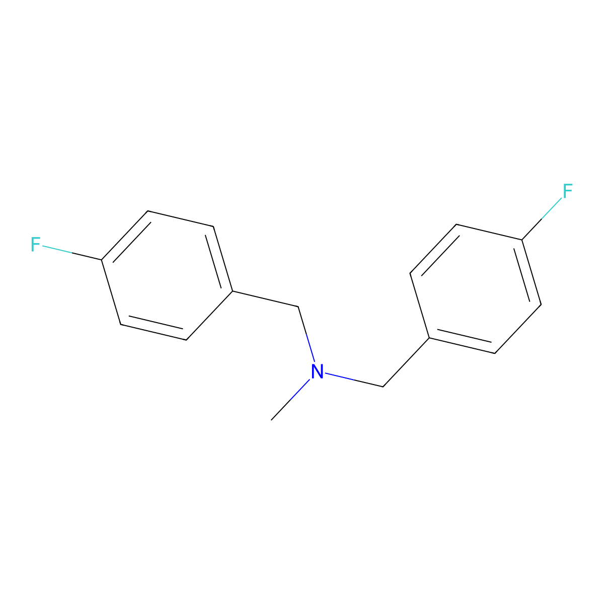 Bis[(4-fluorophenyl)methyl](methyl)amine molecular structure, CAS 329181-30-8