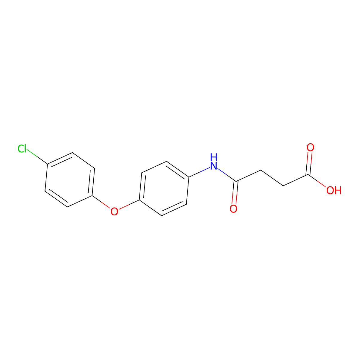 4-((4-(4-Chlorophenoxy)phenyl)amino)-4-oxobutanoic acid molecular structure, CAS 329195-72-4