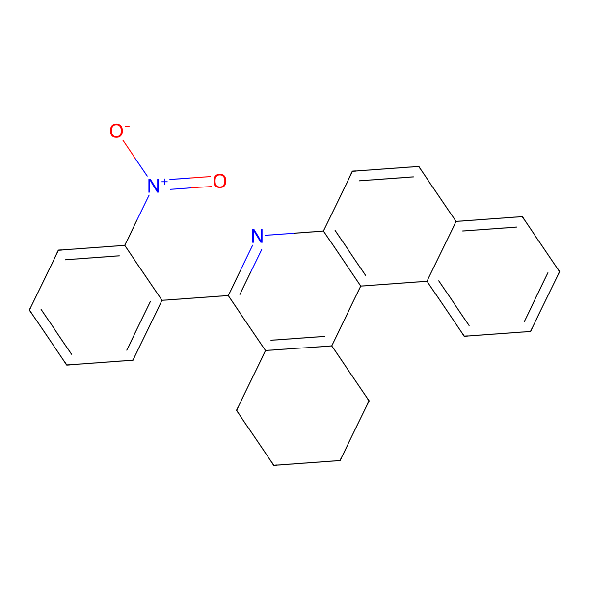 5-{2-Nitrophenyl}-1,2,3,4-tetrahydrobenzo[a]phenanthridine molecular structure, CAS 329195-96-2