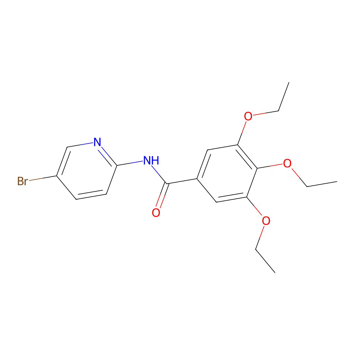N-(5-bromopyridin-2-yl)-3,4,5-triethoxybenzamide molecular structure, CAS 329196-39-6