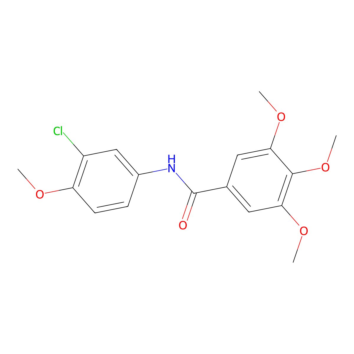 N-(3-Chloro-4-methoxyphenyl)-3,4,5-trimethoxybenzamide molecular structure, CAS 329197-80-0