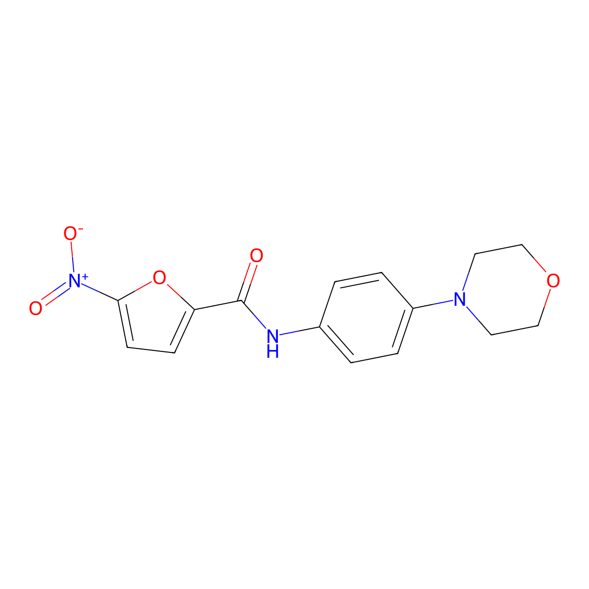 N-(4-morpholin-4-ylphenyl)-5-nitrofuran-2-carboxamide molecular structure, CAS 329198-86-9