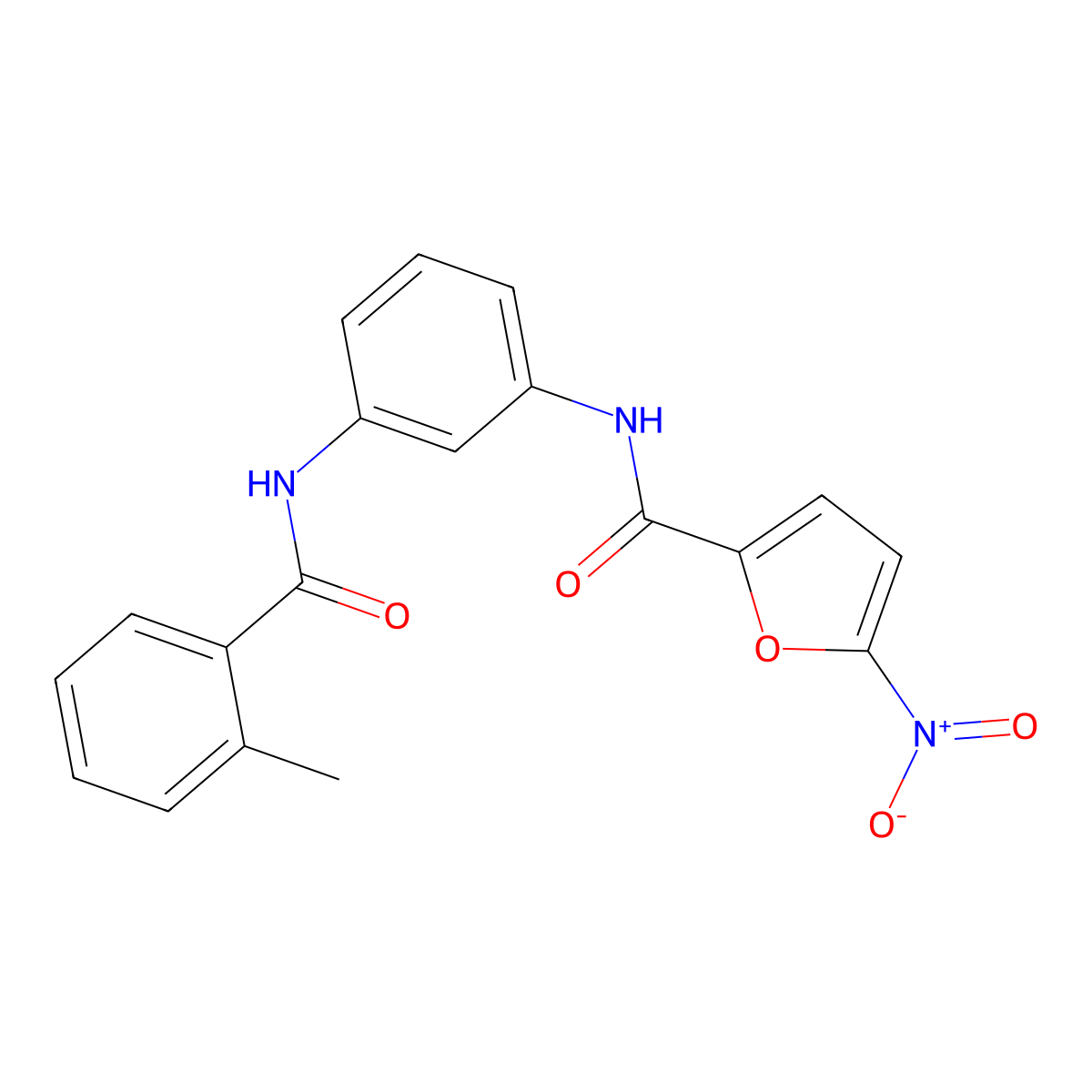 N-{3-[(2-methylbenzoyl)amino]phenyl}-5-nitro-2-furamide molecular structure, CAS 329199-00-0