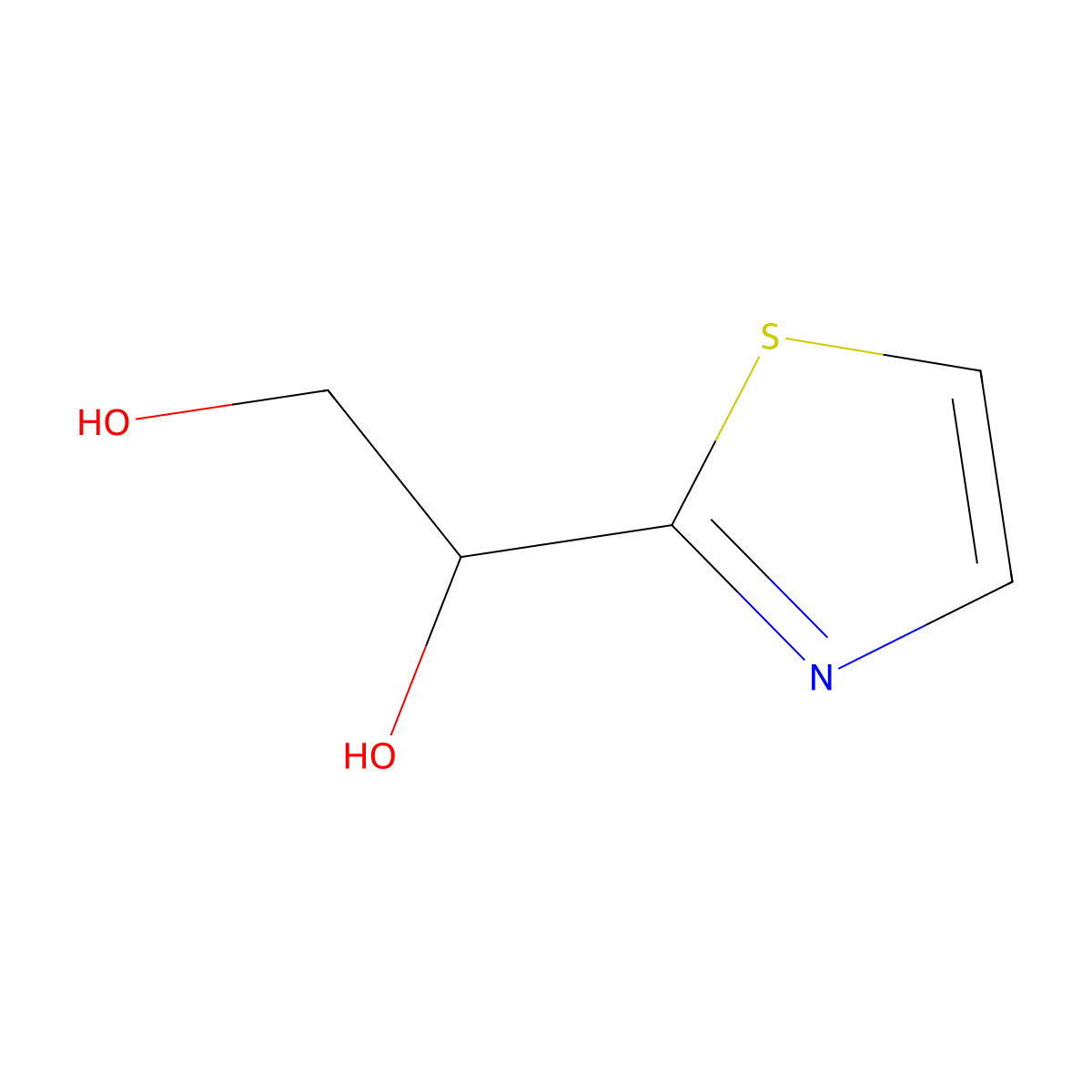 1-(1,3-Thiazol-2-yl)ethane-1,2-diol molecular structure, CAS 3292-81-7