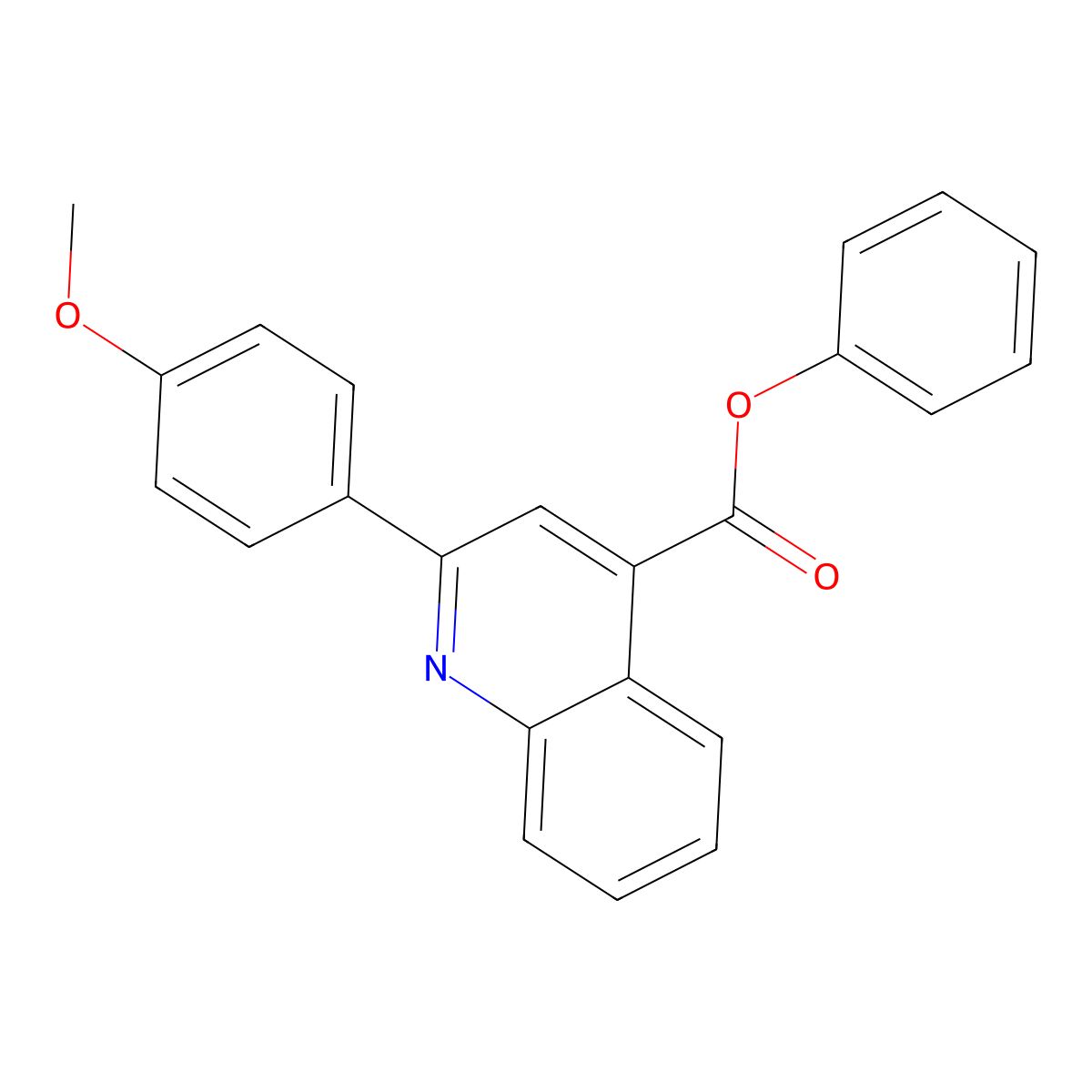Phenyl 2-(4-methoxyphenyl)-4-quinolinecarboxylate molecular structure, CAS 329204-09-3