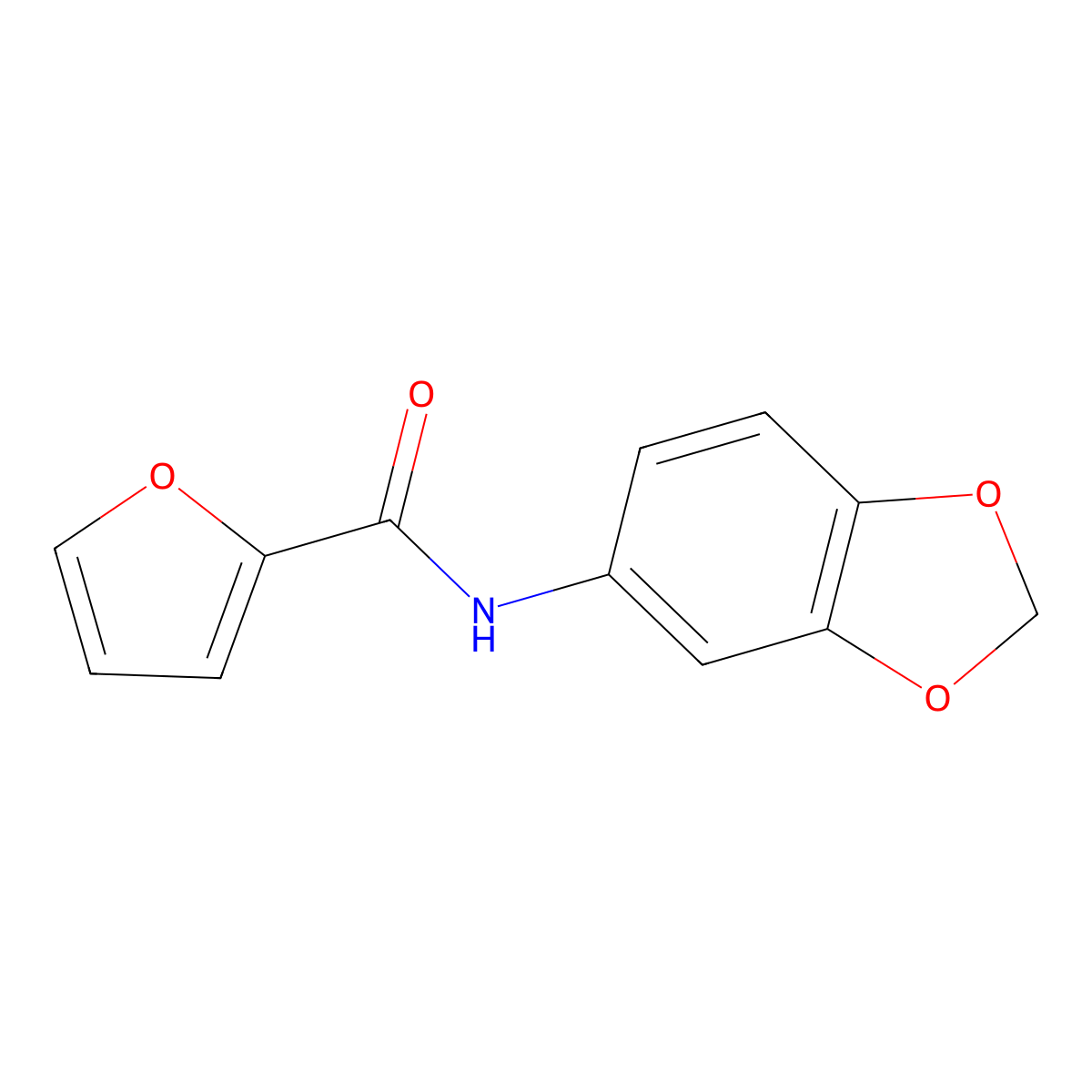 N-(1,3-benzodioxol-5-yl)furan-2-carboxamide molecular structure, CAS 329205-51-8