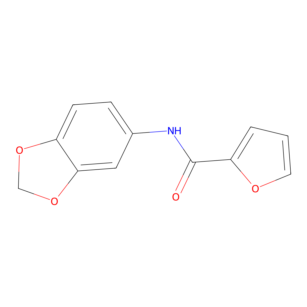 N-(1,3-benzodioxol-5-yl)furan-2-carboxamide molecular structure, CAS 329205-51-8