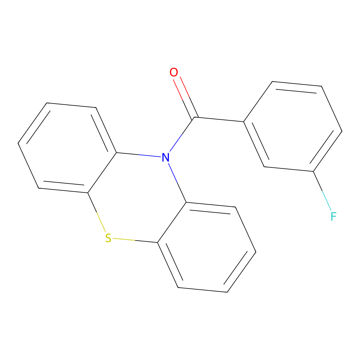 (3-Fluorophenyl)-phenothiazin-10-ylmethanone molecular structure, CAS 329205-70-1