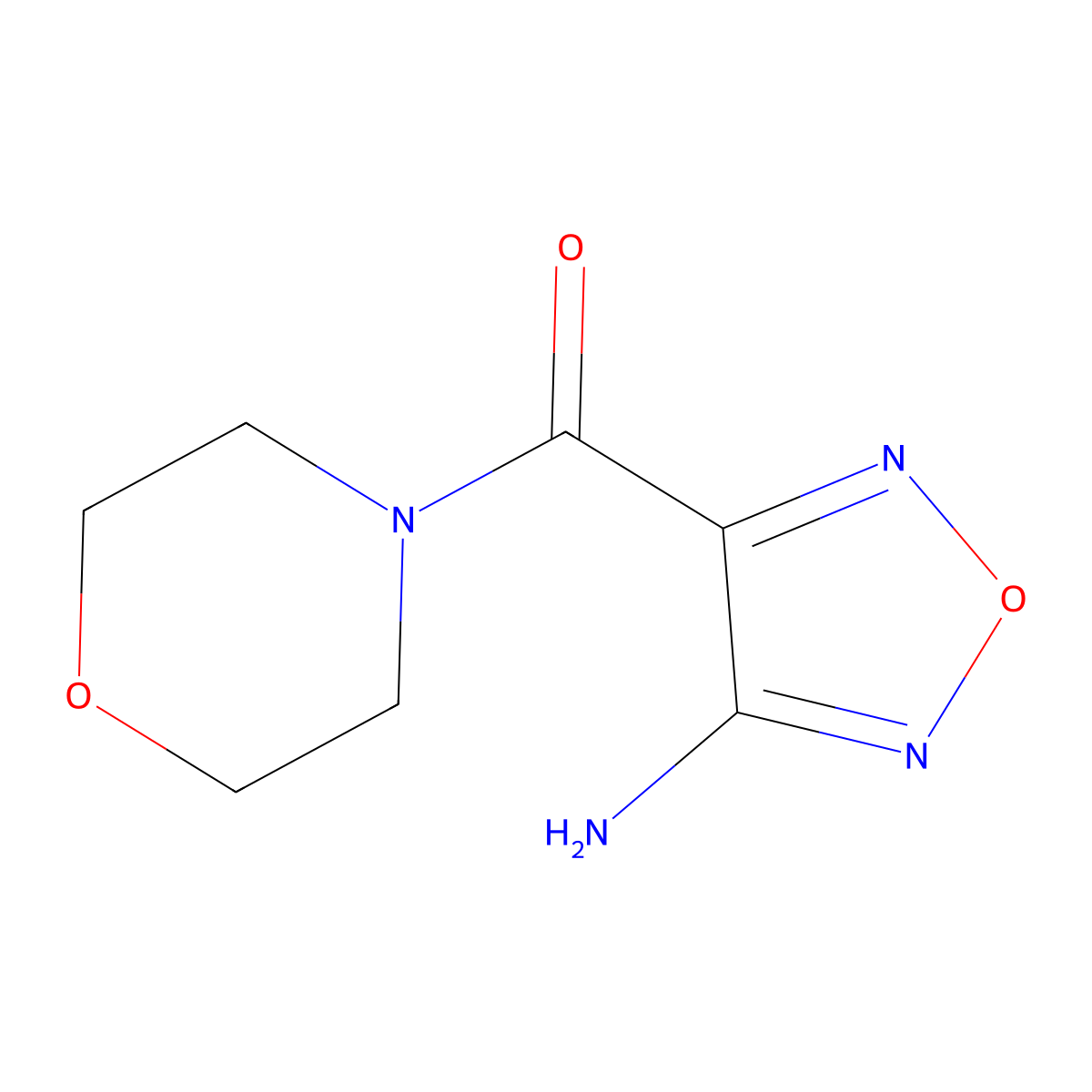 4-(Morpholine-4-carbonyl)-1,2,5-oxadiazol-3-amine molecular structure, CAS 329206-54-4