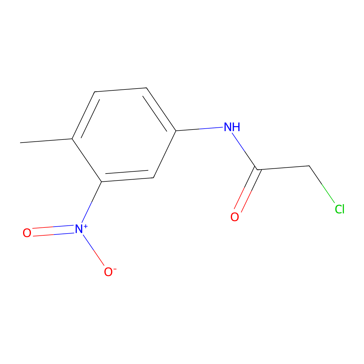2-chloro-N-(4-methyl-3-nitrophenyl)acetamide molecular structure, CAS 329208-82-4