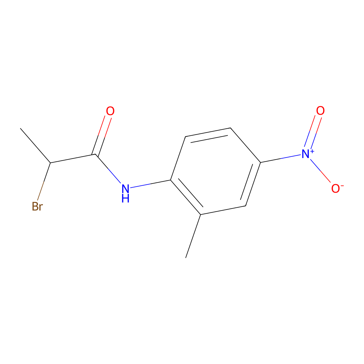 2-bromo-N-(2-methyl-4-nitrophenyl)propanamide molecular structure, CAS 329208-83-5