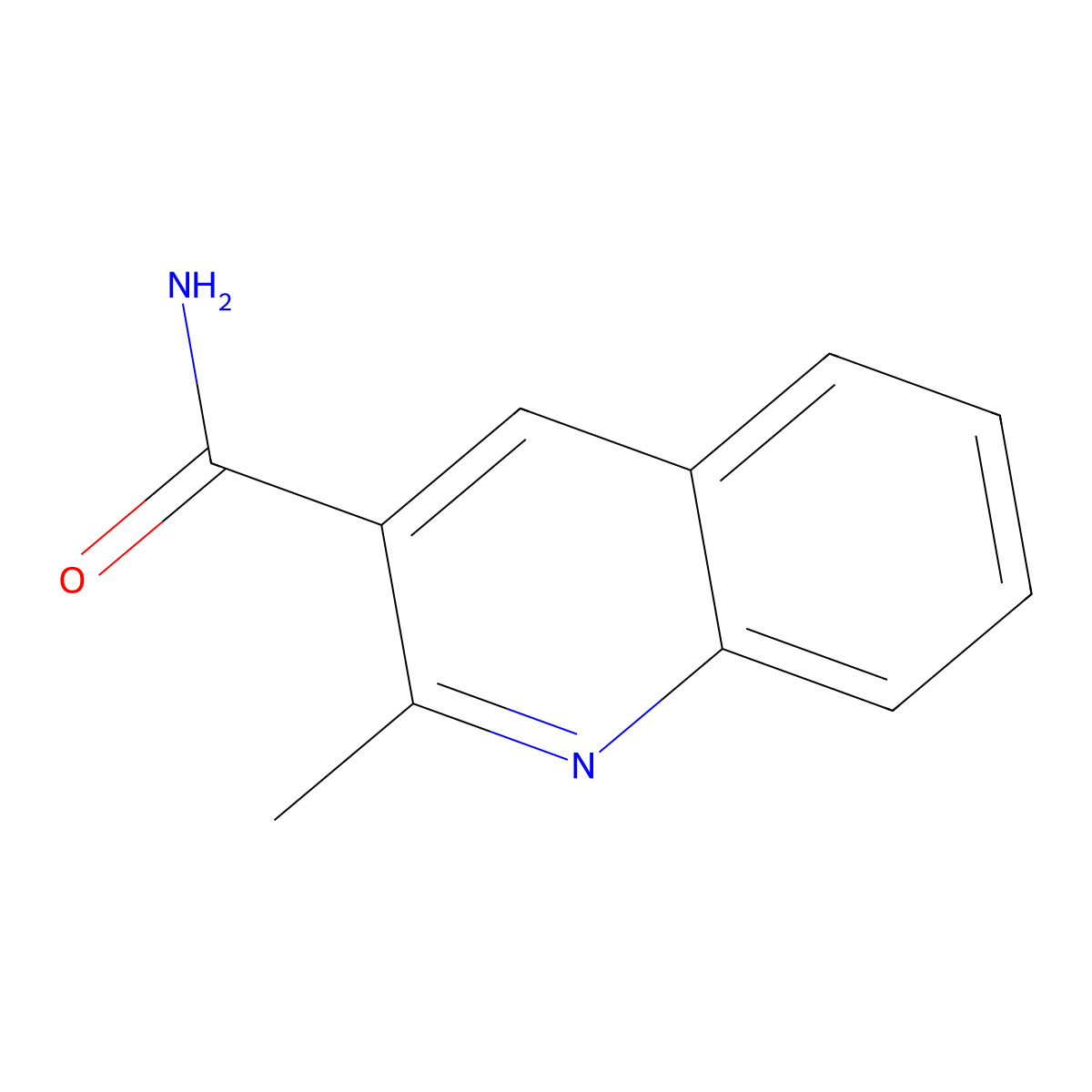 2-Methylquinoline-3-carboxamide molecular structure, CAS 329209-17-8