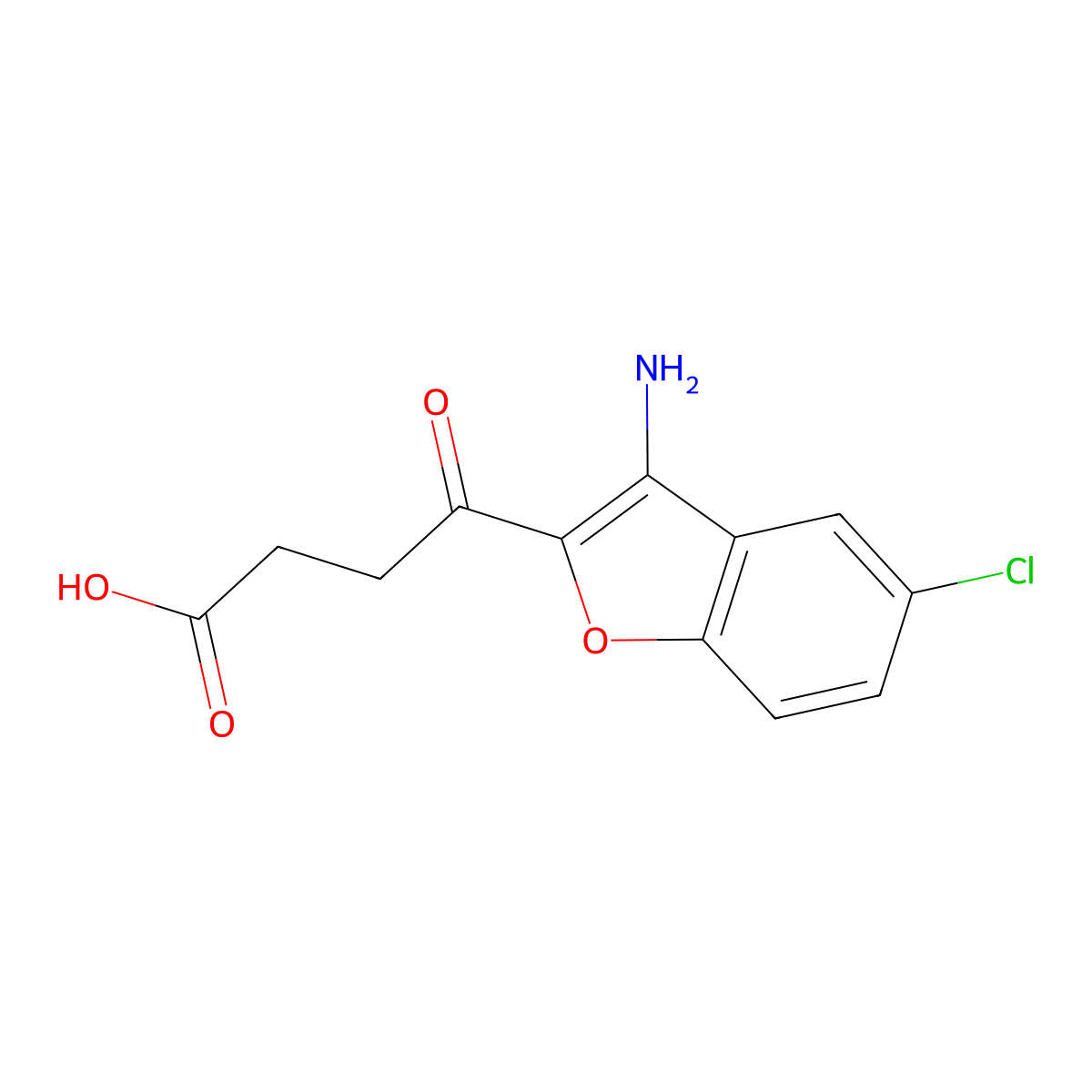 4-(3-Amino-5-chloro-benzofuran-2-yl)-4-oxo-butyric acid molecular structure, CAS 329209-27-0