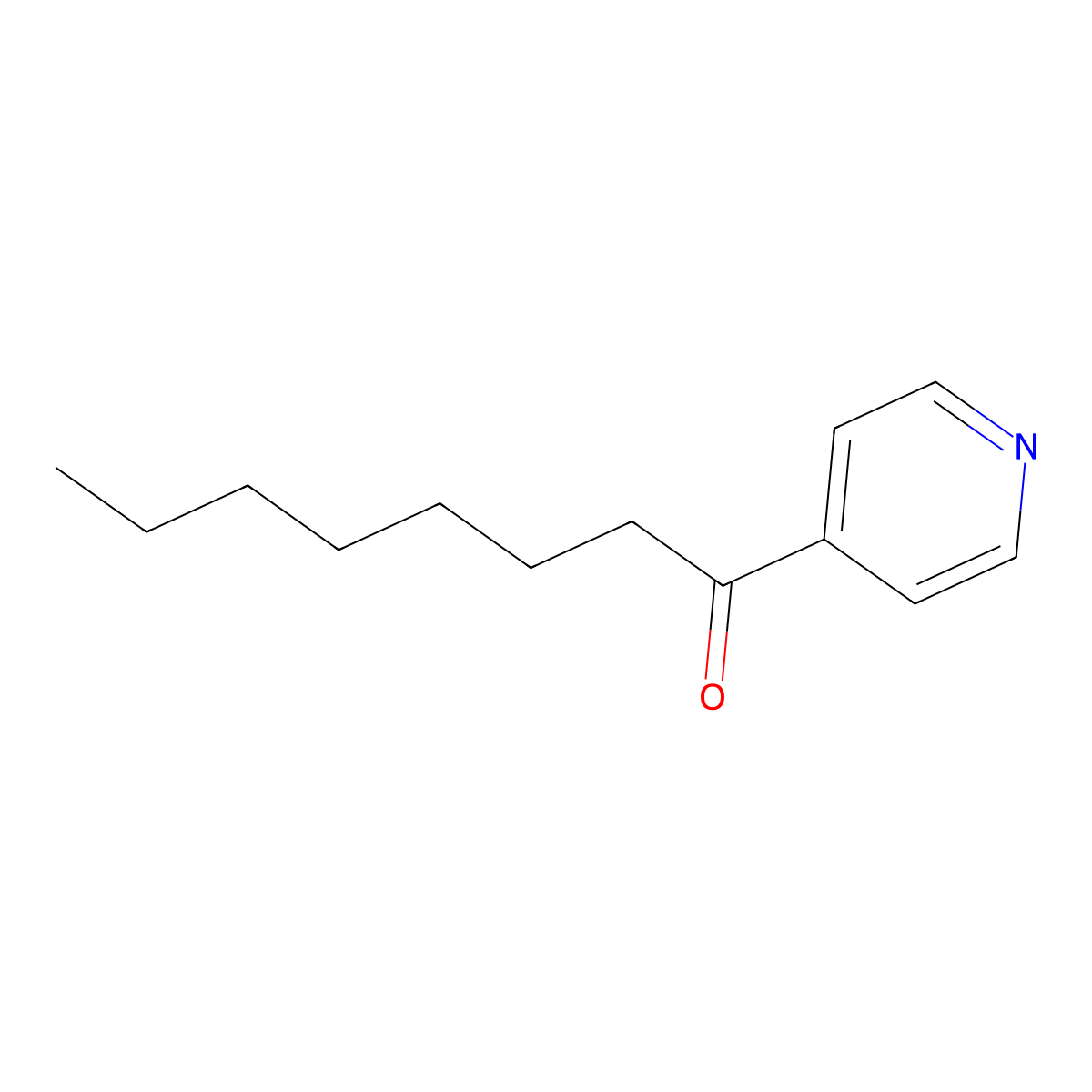 1-(Pyridin-4-yl)octan-1-one molecular structure, CAS 32921-22-5