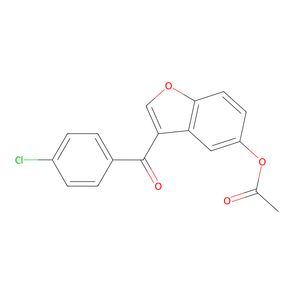 3-(4-Chlorobenzoyl)benzofuran-5-yl acetate molecular structure, CAS 329210-02-8