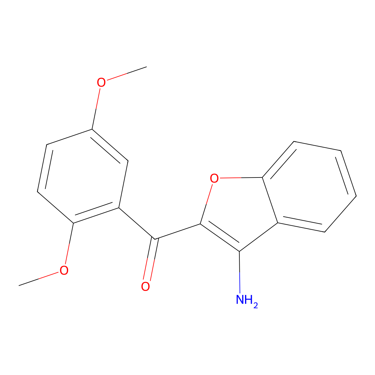(3-Amino-1-benzofuran-2-yl)(2,5-dimethoxyphenyl)methanone molecular structure, CAS 329210-44-8