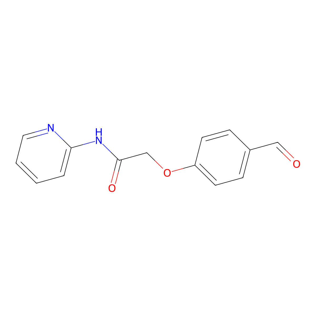 2-(4-Formylphenoxy)-N-2-pyridinylacetamide molecular structure, CAS 329211-31-6
