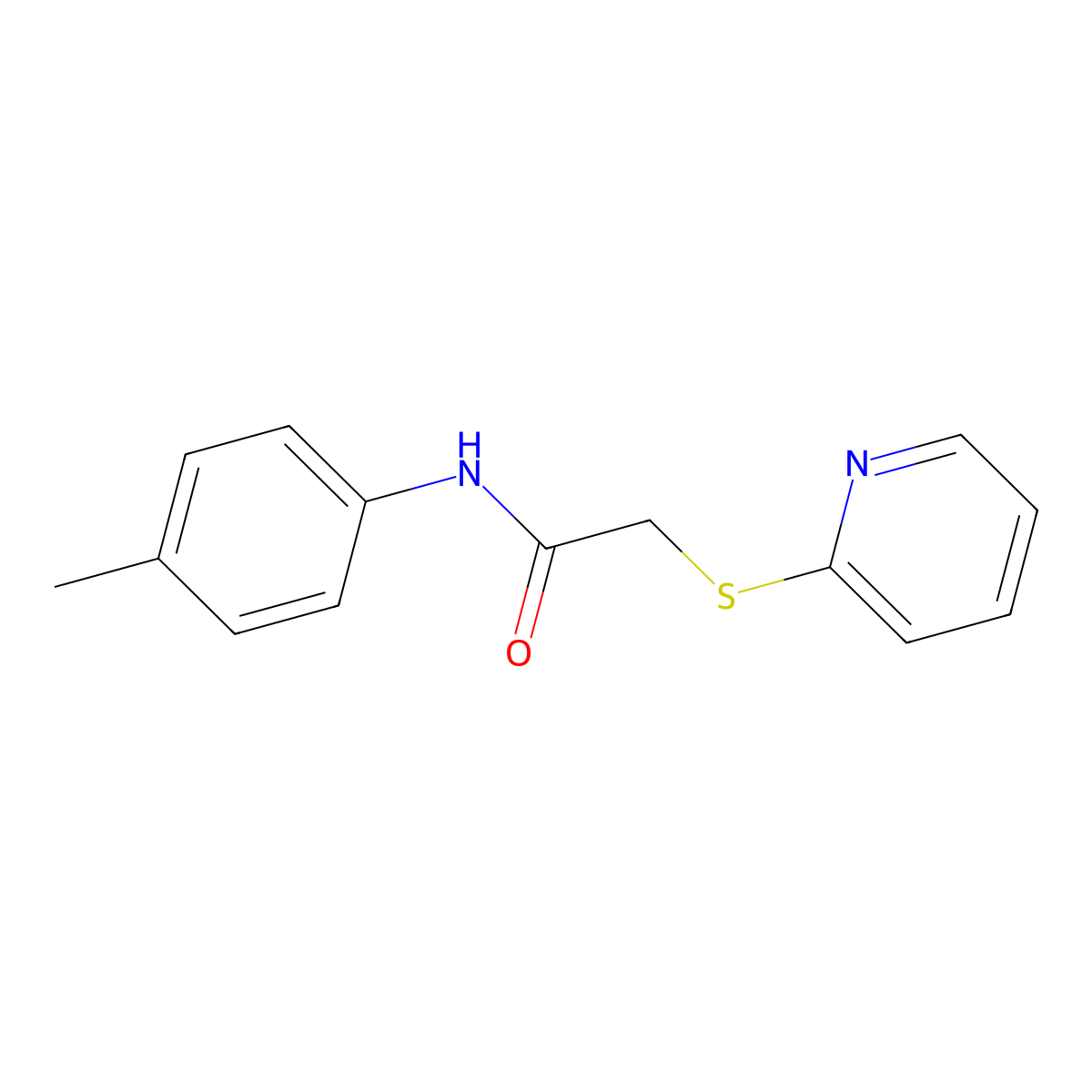 N-(4-methylphenyl)-2-(pyridin-2-ylsulfanyl)acetamide molecular structure, CAS 329212-06-8