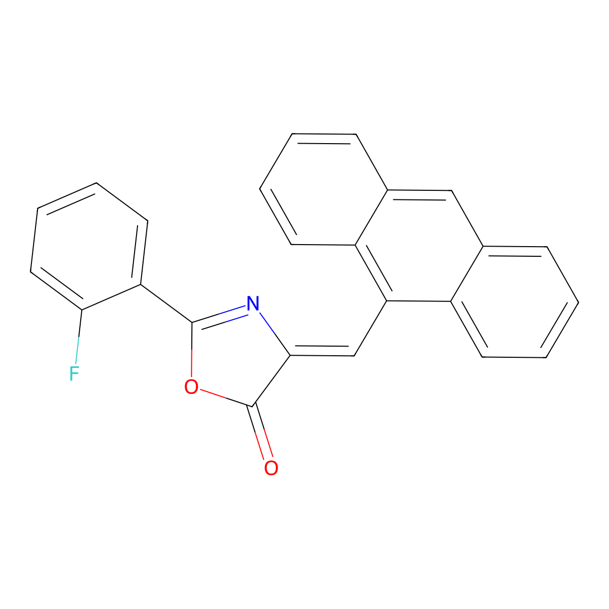 4-(Anthracen-9-ylmethylene)-2-(2-fluorophenyl)oxazol-5(4H)-one molecular structure, CAS 329213-76-5