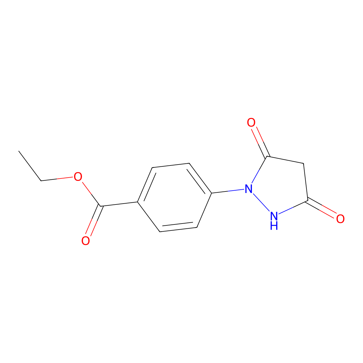 Ethyl 4-(3,5-dioxopyrazolidin-1-yl)benzoate molecular structure, CAS 329214-09-7