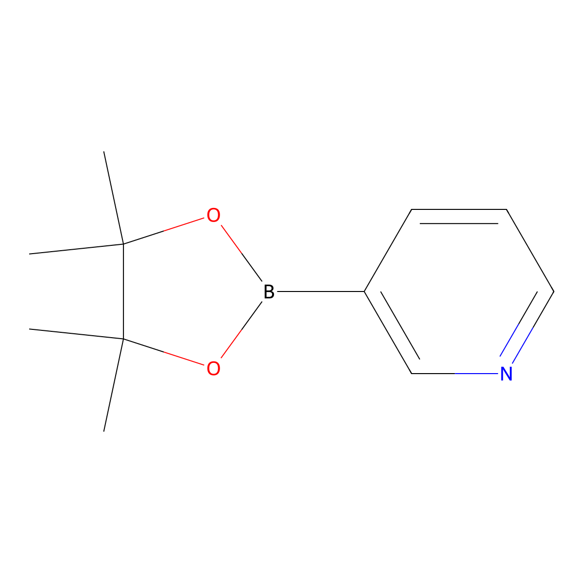 3-(4,4,5,5-Tetramethyl-1,3,2-dioxaborolan-2-yl)pyridine molecular structure, CAS 329214-79-1