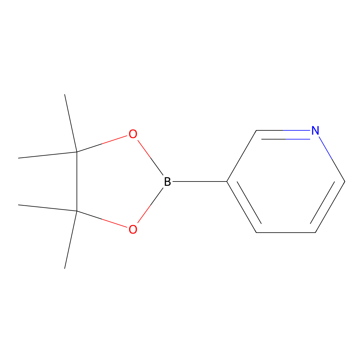 3-(4,4,5,5-Tetramethyl-1,3,2-dioxaborolan-2-yl)pyridine molecular structure, CAS 329214-79-1