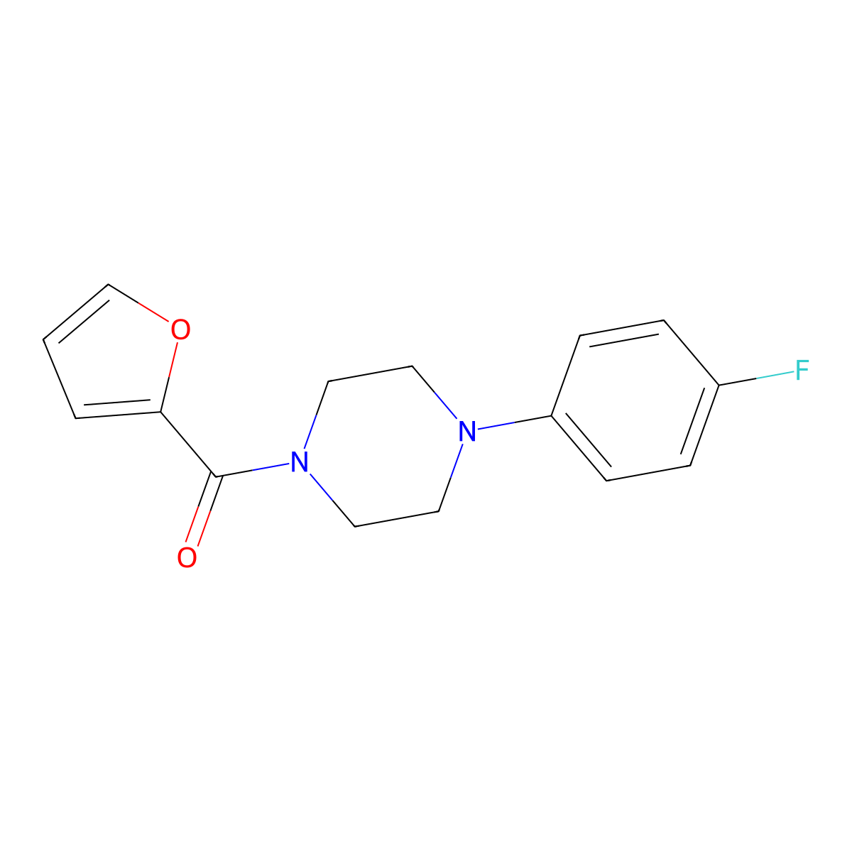 4-(4-Fluorophenyl)piperazinyl 2-furyl ketone molecular structure, CAS 329219-13-8