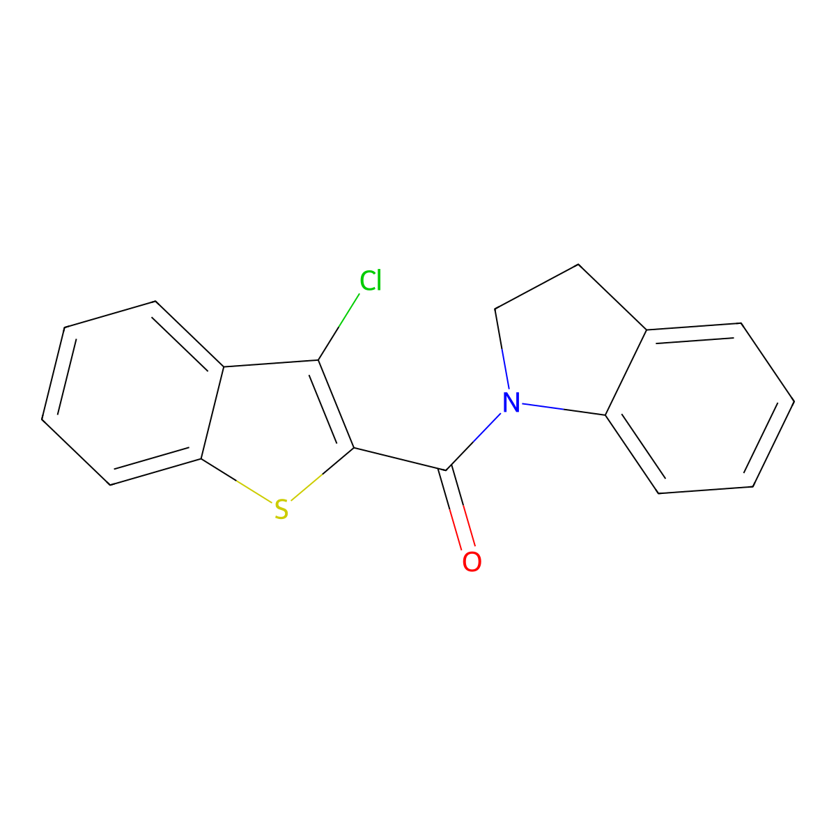 3-Chlorobenzo[b]thiophen-2-yl indolinyl ketone molecular structure, CAS 329219-40-1