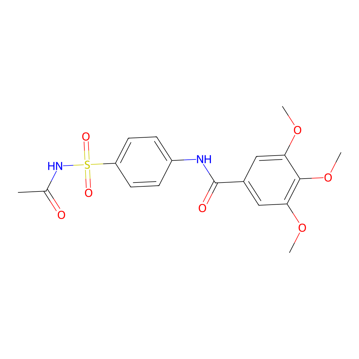 N-{4-[(acetylamino)sulfonyl]phenyl}-3,4,5-trimethoxybenzamide molecular structure, CAS 329219-51-4