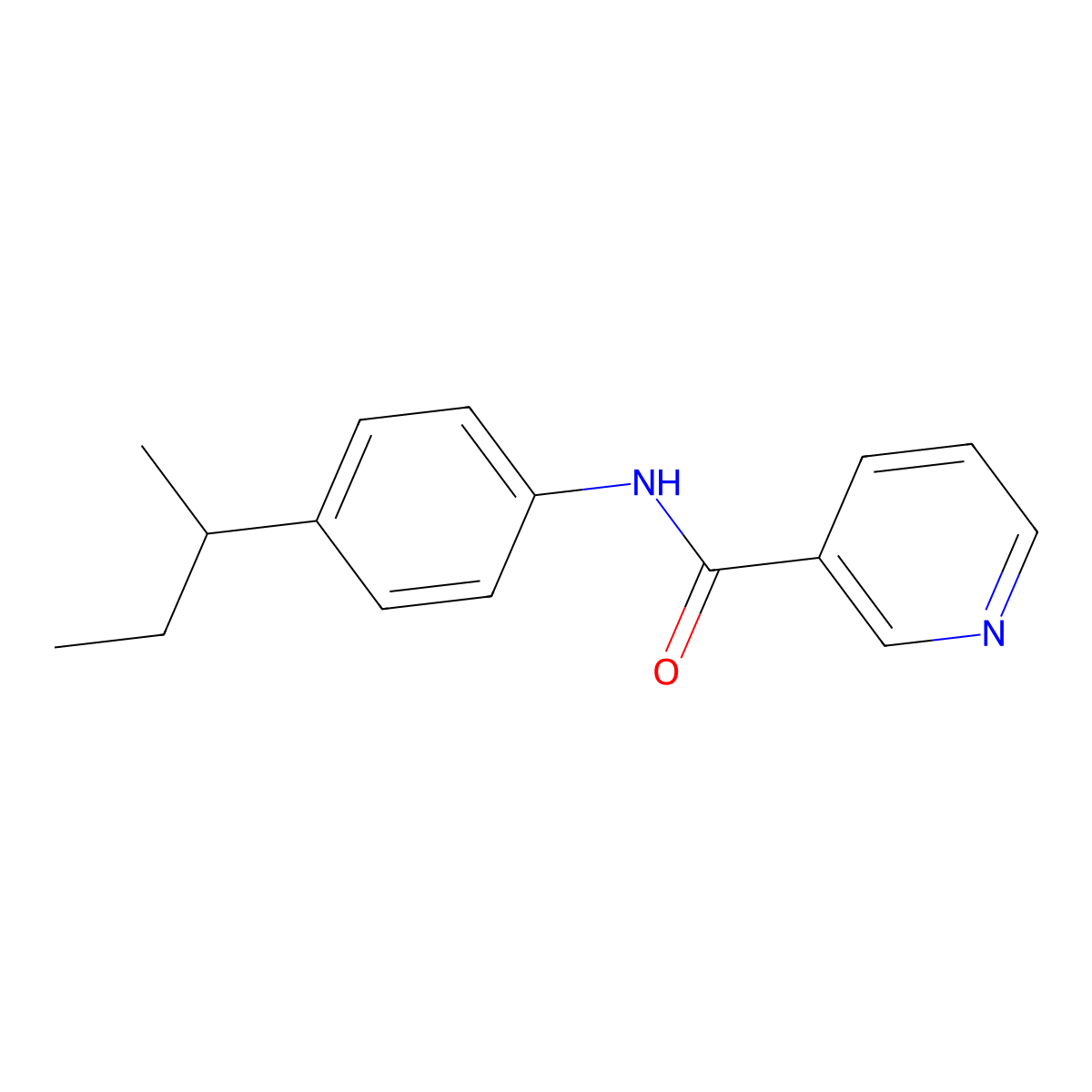N-(4-sec-butylphenyl)nicotinamide molecular structure, CAS 329219-55-8