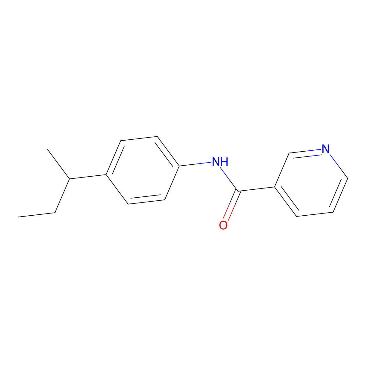 N-(4-sec-butylphenyl)nicotinamide molecular structure, CAS 329219-55-8