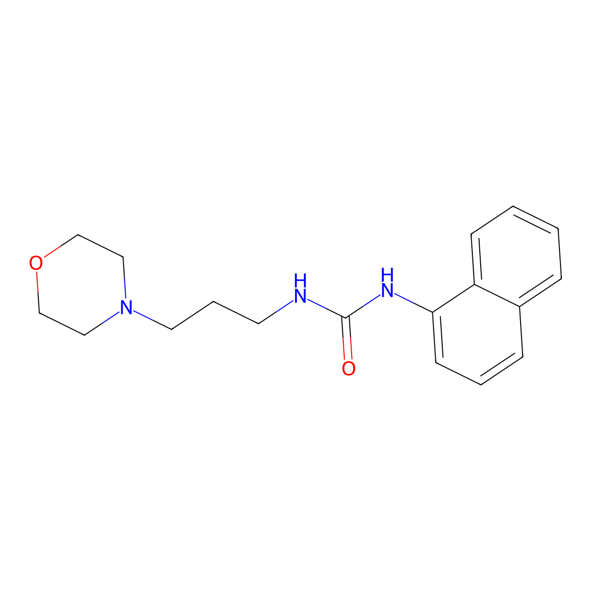 1-(3-Morpholin-4-ylpropyl)-3-naphthalen-1-ylurea molecular structure, CAS 329220-85-1