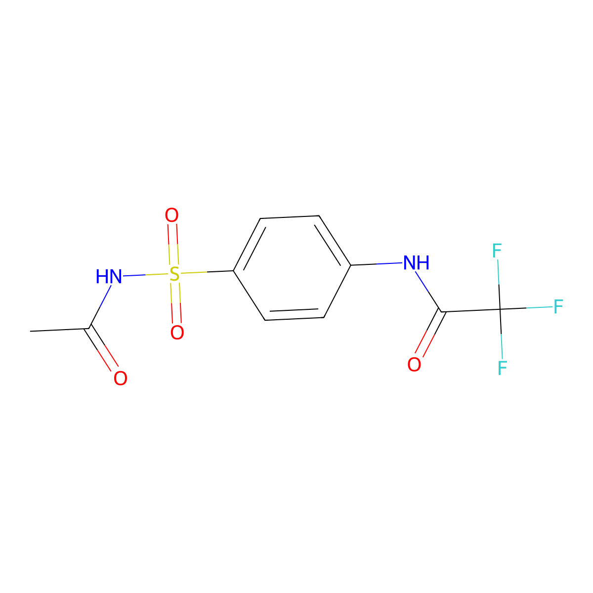 N-[4-(acetylsulfamoyl)phenyl]-2,2,2-trifluoroacetamide molecular structure, CAS 329221-37-6