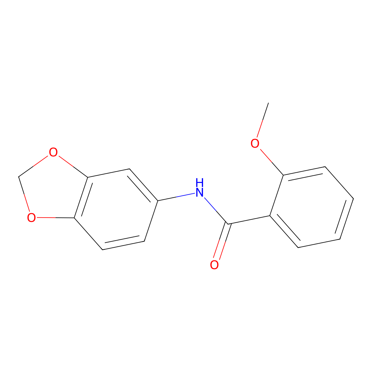 N-(1,3-benzodioxol-5-yl)-2-methoxybenzamide molecular structure, CAS 329221-56-9