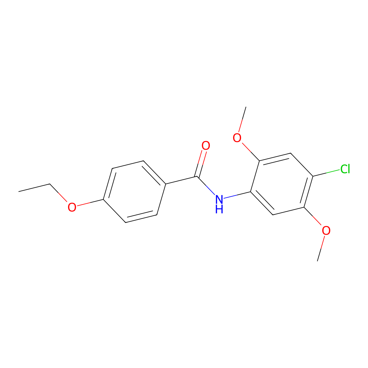 N-(4-chloro-2,5-dimethoxyphenyl)-4-ethoxybenzamide molecular structure, CAS 329221-99-0